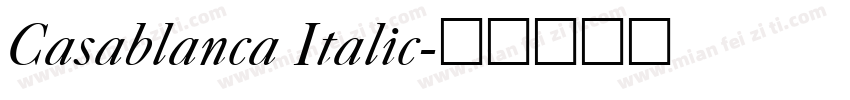Casablanca Italic字体转换